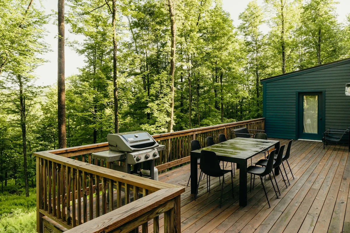 Pressure-treated wood deck build in Atlanta GA