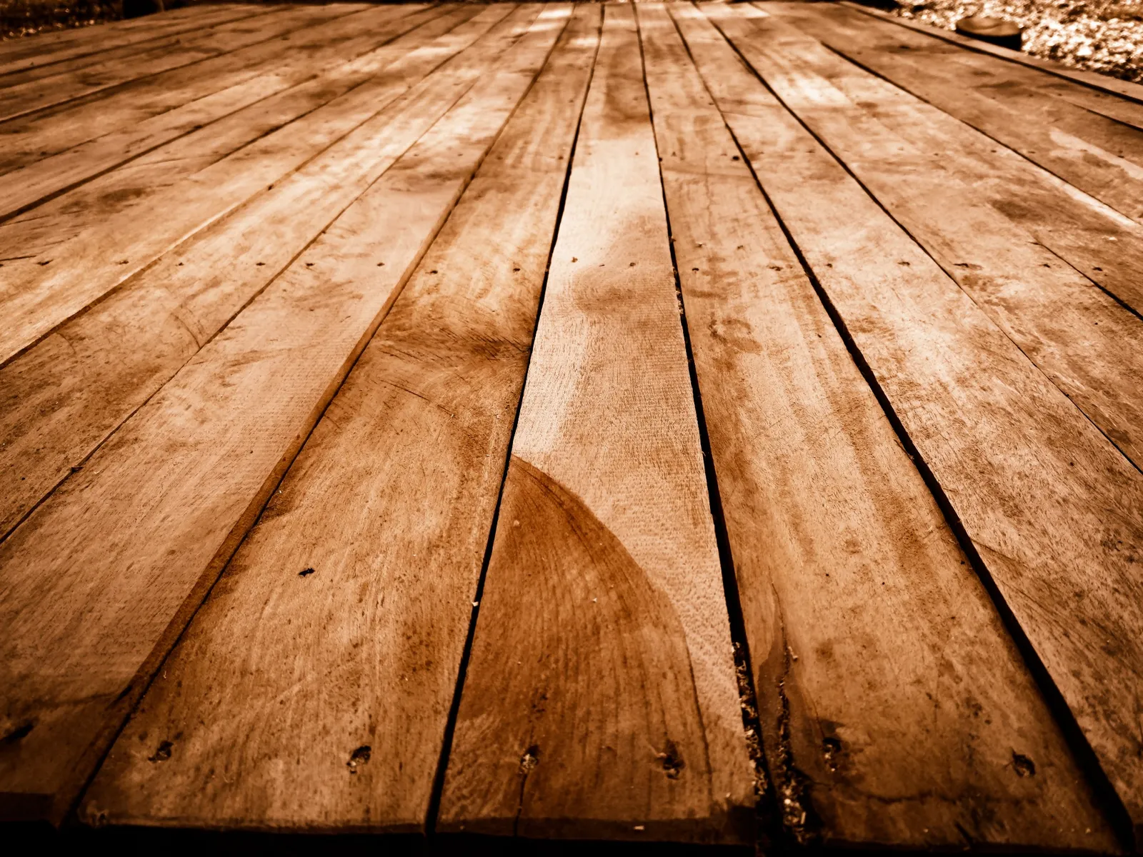 Custom wood deck builders working on a Brookhaven GA home